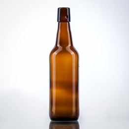12 x Bierflaschen 500 ml braun inkl. passenden Bügelverschluss – 12 Glasflaschen 500ml im Bundle perfekt geeignet als Einmachflaschen 500 ml, Schnapsflaschen 500ml. - 1
