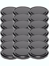 48 Twist-Off-Deckel Verschlüsse Ersatzdeckel Deckel für Sturzgläser To 82 Passend für 230/350 / 435 ml / 565 ml (Schwarz) - 1