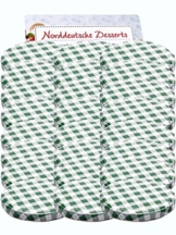 50er Set Ersatzdeckel Twist-Off-Deckel für Sturzgläser To 82 Grün Karriert Sturzglas passend für 230, 350, 435, 540, 565 ml Einmachgläser Einkochgläser - 1