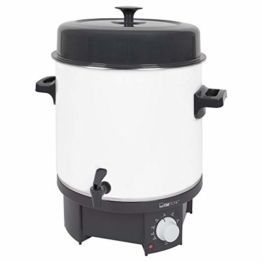 Clatronic EKA 3338 Einkochautomat mit Zapfhahn, 25 Liter, 1800 Watt, weiß - 1