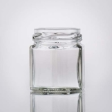 Flaschenbauer- 32x Sechskantgläser 47ml inkl. eines roten Twist-Off Verschluss als Einmachglas, zur Aufbewahrung von Gewürzen oder als kleines Honigglas. - 1