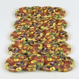 Flaschenbauer - Ersatzdeckel 20 Twist-off-Deckel 82 mm für Gläser, Obstdekor Deckel für Marmeladengläser, Sturzgläser, Einkochgläser, Konservengläser und Einmachgläser TO 82 - 1