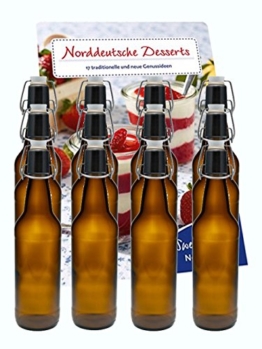 hocz 10er Set Bügelflaschen Bügelflasche Glasflaschen Bügelflaschen 500ml Braun mit Bügelverschluss zum Selbstbefüllen Bier Bierflaschen Bierflasche - 1