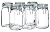 MÄSER 925341 Gothika, Einmachgläser 1,45 l, 6er Set, made in Germany, Vorratsgläser mit Deckel und Drahtbügel zum luftdichten Aufbewahren, Einkochen und Einlegen, Glas, transparent - 1