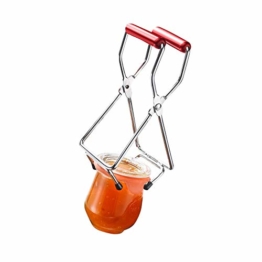 Westmark Konserven-/Einmachglas-Heber, für Glasdurchmesser bis 18 cm, Verchromter Stahl/Kunststoff, Silber/Rot, 10532270 - 1