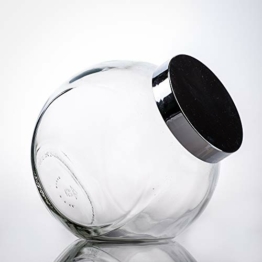 Flaschenbauer- 6X Bonbongläser 2l inklusive eines silbernen Kunststoffverschluss als Vorratsglas, zur Aufbewahrung von Kosmetikartikel oder für eine Candy Bar - 1