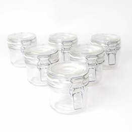 Gläser mit Bügelverschluss Vorratsbehälter, Luftdichte Konservierung, Einweckgläser in Top Qualität (6, 200ml) - 1
