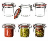 BigDean 6X Vorratsgläser mit Bügelverschluss 0,5 L rund - Einmachgläser Einkochgläser - Inkl. Gummiring - luftdichte Aufbewahrungsgläser - Draht-Bügelgläser Set - Made in Germany - 1