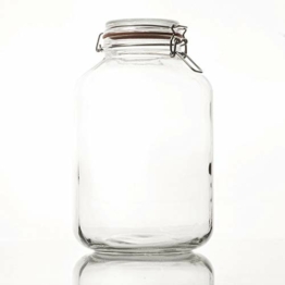 Flaschenbauer- 1 Drahtbügelgläser 4880ml verwendbar als Einmachglas und Fermentierglas, zu Aufbewahrung, Gläser zum Befüllen, leere Gläser mit Drahtbügel - made in Germany - 1