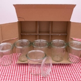 flaschenbauer.de 6X WECK hohes Sturzglas 290 ml mit Gummiring und 2 Klammern verwendbar als Einmachglas, zu Aufbewahrung, Gläser zum Befüllen, Leere Gläser mit Drahtbügel - Made in Germany - 1