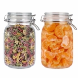 Gläser mit Bügelverschluss 2 teilig ,Füllmenge 1.5L, Einmachgläser / Vorratsgläser/ Aufbewahrungsgläser mit Deckel und Drahtbügel zum luftdichten Aufbewahren - 1