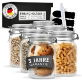 LIEBTHAL Einmachgläser mit Bügelverschluss [6x1000ml] - Luftdichte Vorratsgläser mit Deckel - Spülmaschinengeeignete Bügelgläser - 1